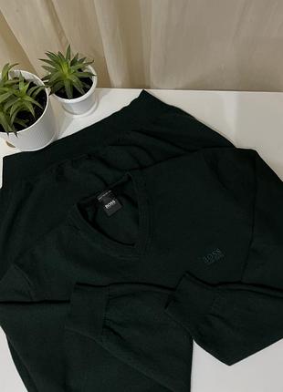 Шикарный 🔥🔥пуловер, натуральная шерсть, hugo boss, размер м/л