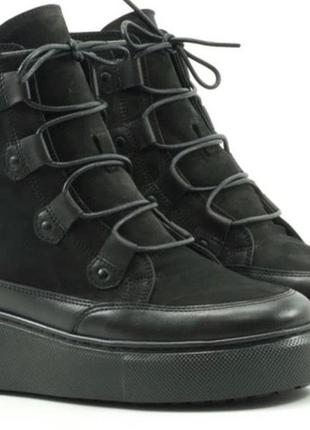 Женские ботинки stepter 8012/black/lico+nubuk