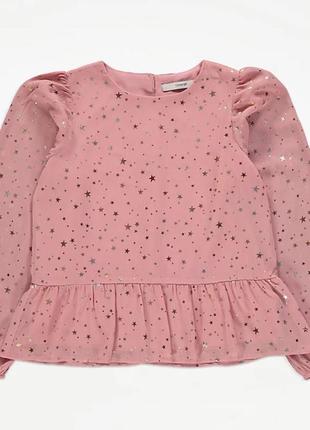 Шифоновая кофточка блуза для девушки 8-9, 9-10,10-11, 11-12 лет от george