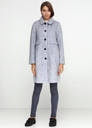 Світло-сіре демісезонне пальто numph