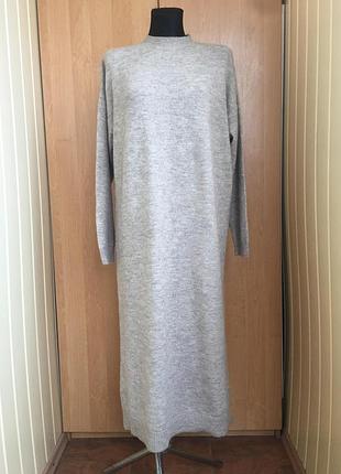 Вязаное платье-свитер оверсайз нюдового (пудрового) цвета от pigalle, размер xs/s