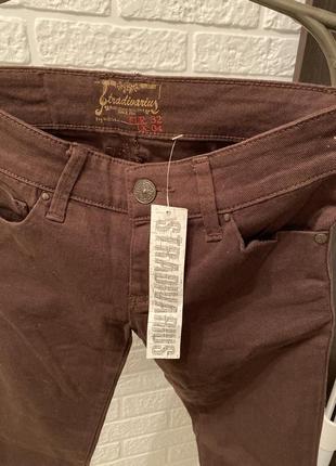 Шоколадні джинси скинни stradivarius джинсы skinny3 фото