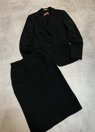 Коасический деловой костюм юбка миди пиджак жакет maxmara