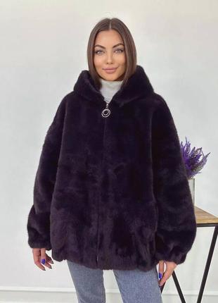 Шубка с капишоном😍