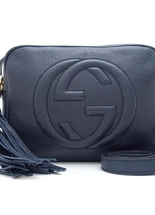 Сумка шкіряна номерна gucci gg disco soho через плече🔥
