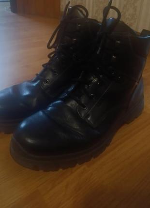 Чоботи чоловічі шкіряні ecco утеплені goretex 44р