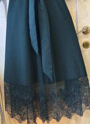 Платье вечернее темно-зеленое м-л