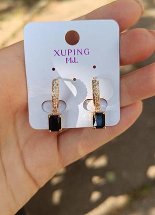 Серьги xuping медицинское золото