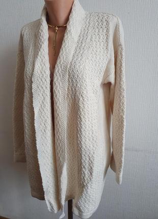 Вязаный кардиган-накидка с шерстью от тсм tchibo