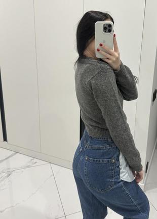 Тёплый укорочённый свитер 4