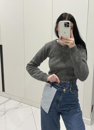 Тёплый укорочённый свитер 5