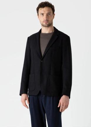 Шерстяной мужской блейзер жакет пиджак размер 52