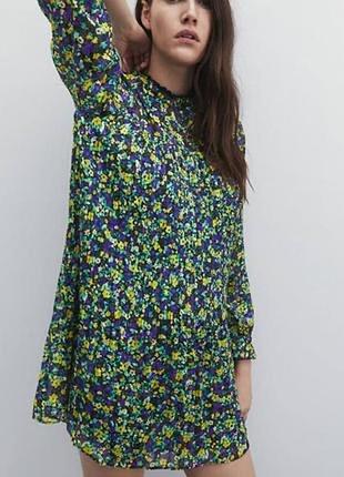 🥰 платье в цветочный принт zara
