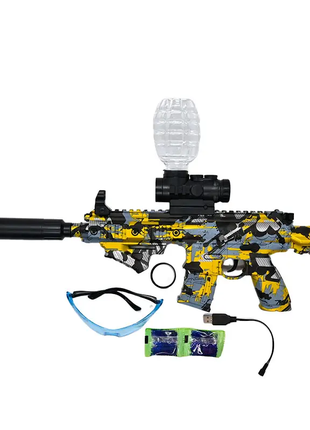 Игрушечный автомат м416 стреляет орбизами (орбиган) на аккумуляторе x 9909-1 a,очки