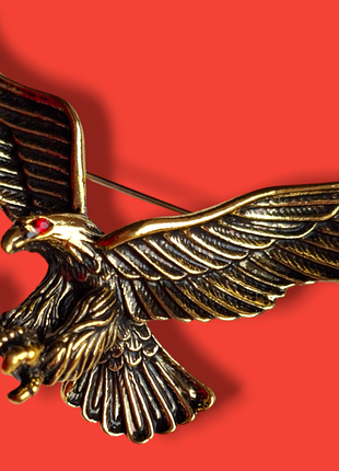 Брошка орел золотистий чоловіча