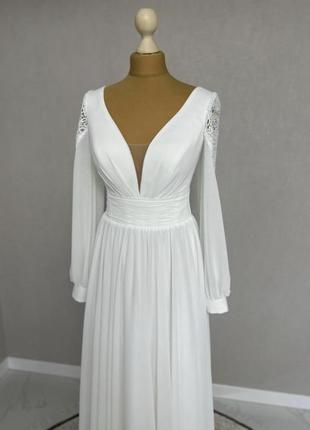 Новое шифоновое свадебное платье2 фото