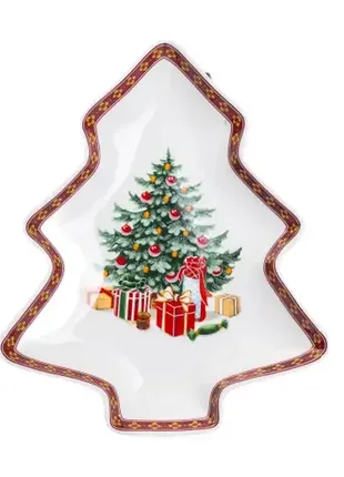 Блюдо сервірувальне christmas фігурне 25,5*21 см
