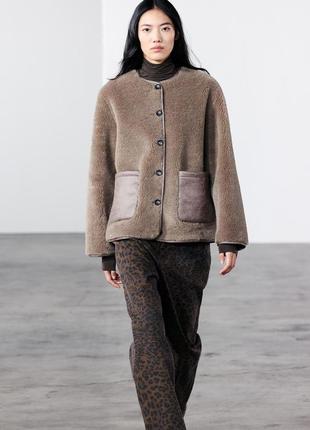 Куртка из искусственной овчины zw collection