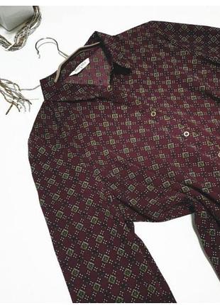 🇺🇦вінтажна подовжена сорочка з дрібним принтом3 фото