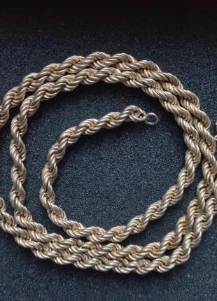 Серебряный винтажный жгут