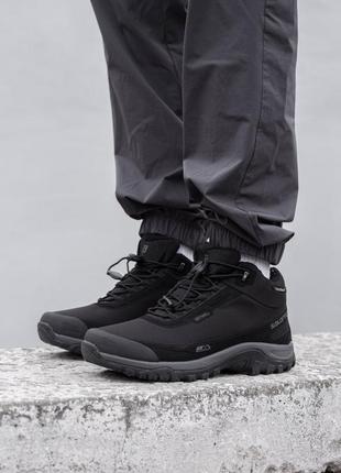 Кроссовки мужские salomon shelter cs wp black grey