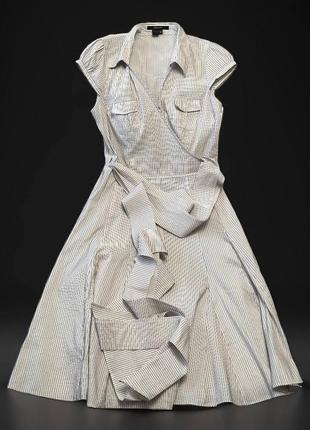 Летнее платье zara белого цвета, l, полиэстер