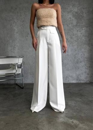 Жіночі брюки палаццо з високою посадкою
