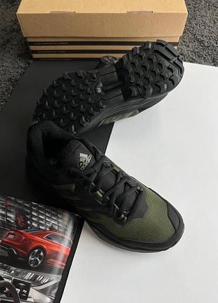 Мужские кроссовки adidas terrex gore-tex army green black