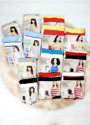 Кроп топ майка вкорочена укорочена в рубчик esmara eur m,l, xl