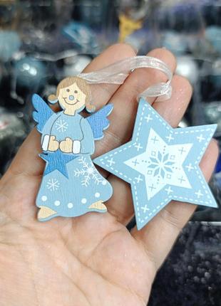 Новогодний подарок адвент календарь игрушки стеклянные деревянные на ёлку украшения шары фигурки новогодние6 фото