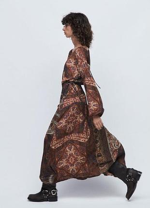 Zara максі сукня бохо massimo dutti sandro ganni