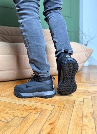 Кроссовки nike acg mountain fly high grey black fur8 фото