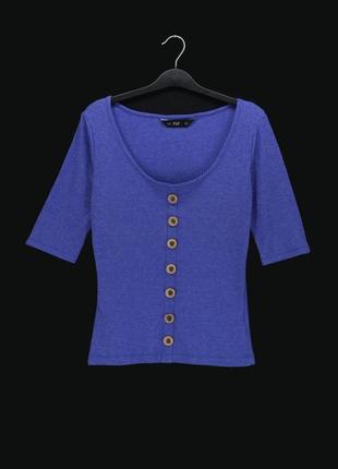Кофта в рубчик "f&f" с декоративніми пуговицами спереди, uk12/eur40.