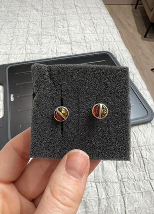 Серьги серебряные с камнями