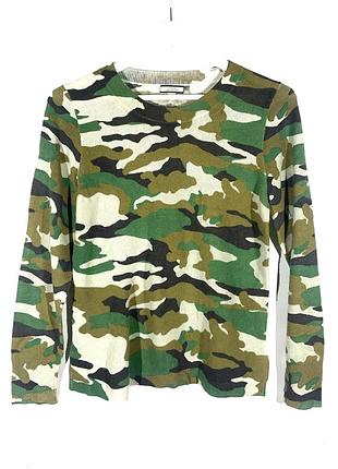 Камуфляжный кашемировый свитер j. crew