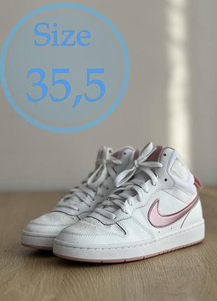 Кроссовки nike court borough mid 2 (gs), (р. 35.5)