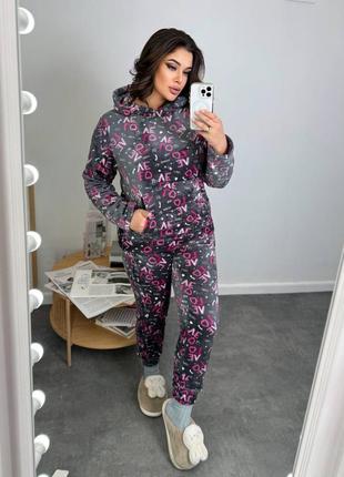 Женский домашний махровый комплект (размеры 48/50, 52/54, 56/58) арт 7132