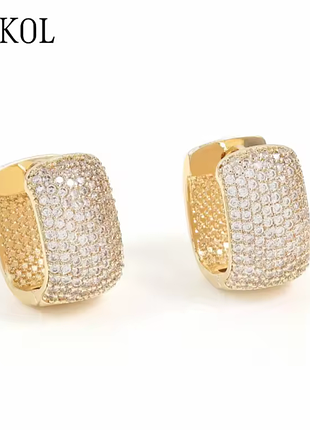 Zakol новые модные u-образные серьги-кольца золотого цвета для женщин.