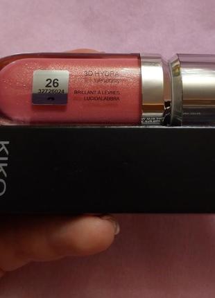 Kiko milano 3d hydra lipgloss пом'якшувальний блиск для губ з ефектом 3d 26