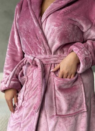 Махровый халат с капюшоном, карманами и поясом 2xl - 4xl9 фото