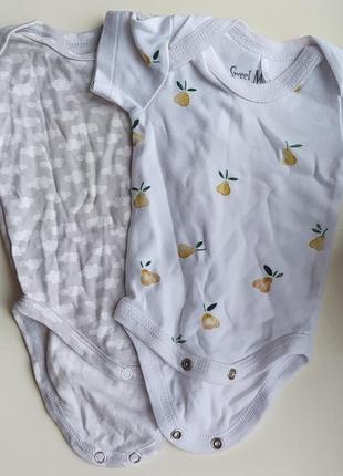 Набор боди на короткий рукав 56-62