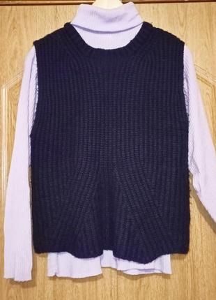 Тёплая брендовая безрукавка marc o'polo в составе шерсть, альпака,46-52разм.