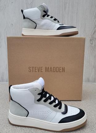 Кожаные кроссовки хайтопы steve madden новые 37-37,5 размер