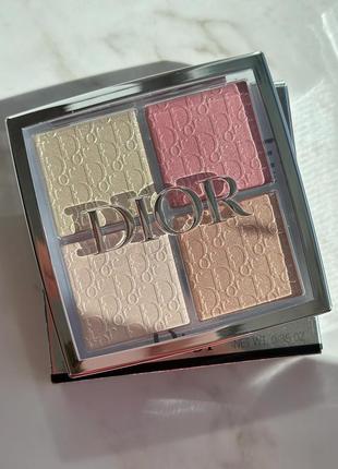 Dior backstage glow face palette highlight blush 004 палетка хайлайтеров диор хайлайтер бронзер румяна