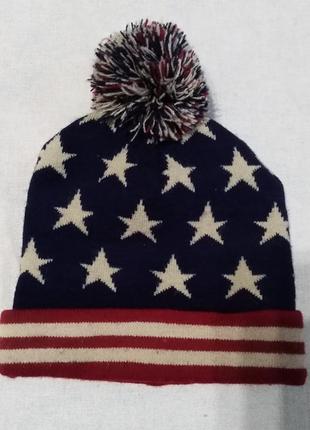Шапка звездно-полоса "прапор сша", размер 55/57