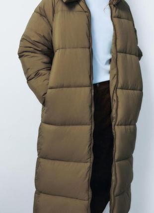 Длинный пуховик zara2 фото