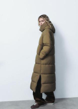 Длинный пуховик zara5 фото