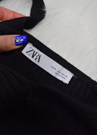 Топ в'язаний чорний zara майка5 фото