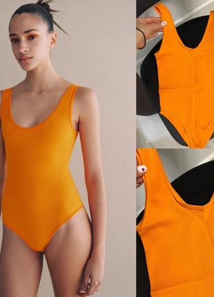 Боди в рубчик zara