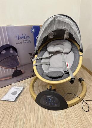 Крісло-гойдалка kikka boo ashlee light grey